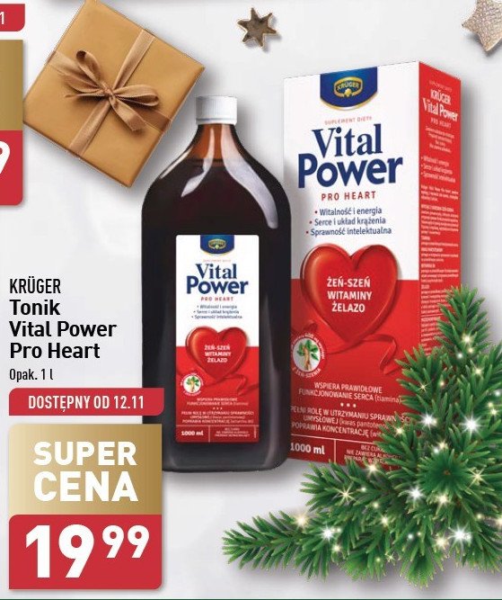 Napój wspomagający serce vital power Kruger promocja w Aldi