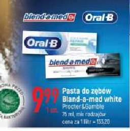 Pasta do zębów delikatne wybielanie Blend-a-med 3d white whitening therapy promocja