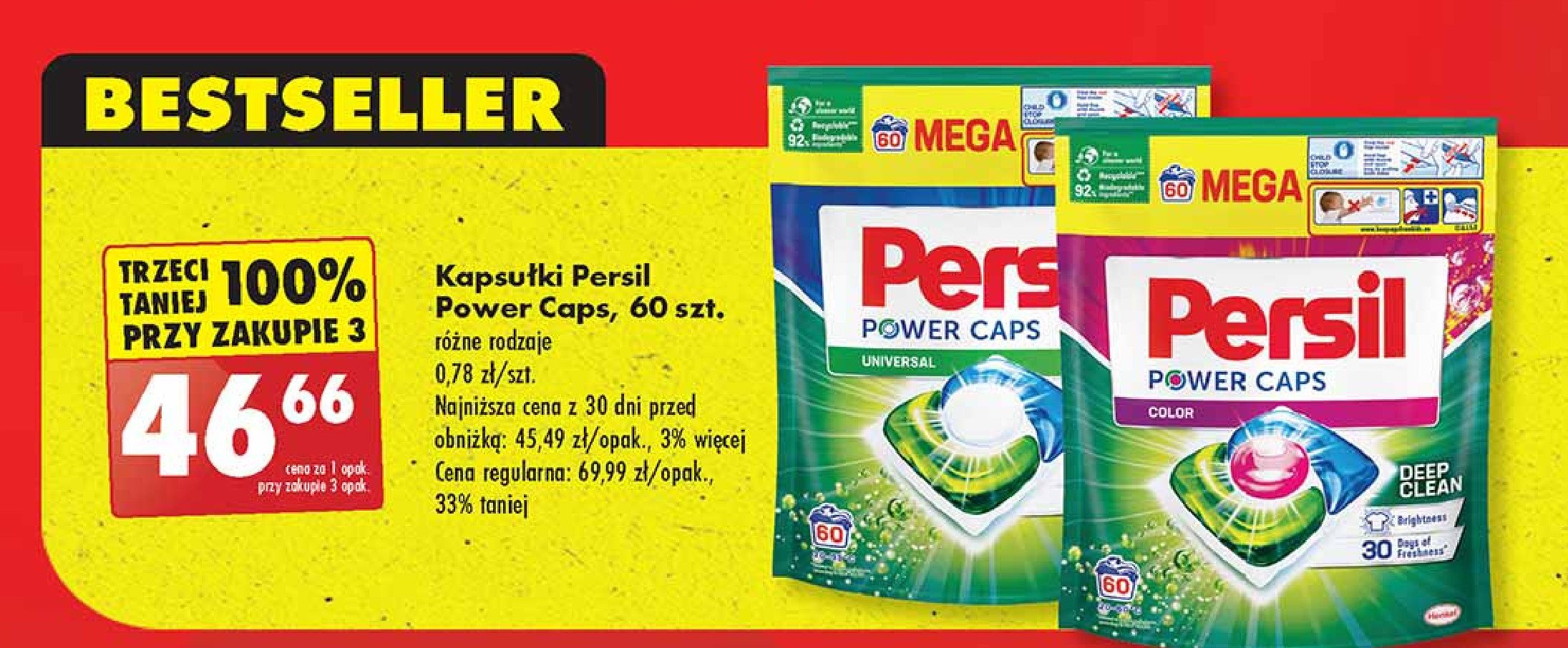 Kapsułki do prania PERSIL POWER CAPS promocja