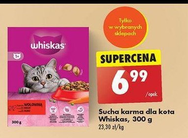 Karma dla kota wołowina Whiskas promocja w Biedronka