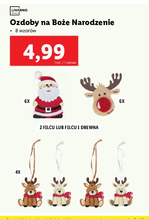 Renifer z filcu i drewna promocja