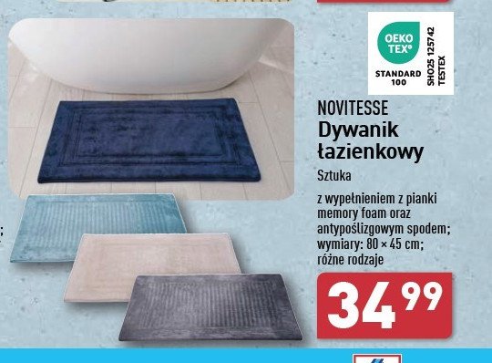 Dywanik łazienkowy 80 x 45 cm Novitesse promocja