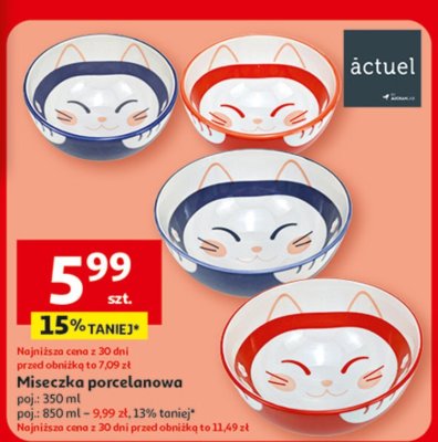Miseczka porcelanowa poj. 350 ml Actuel promocja w Auchan