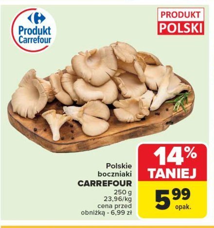 Boczniaki Carrefour targ świeżości promocja