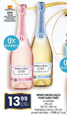 Wino musujące PORTAREI FREE 2 rodzaje promocja w Twój Market