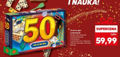 Zestaw gier rodzinnych 50 gier planszowych promocja w Kaufland