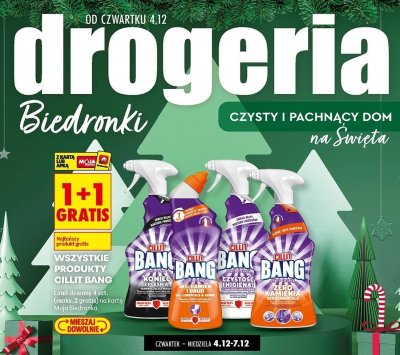 Wszystkie produkty Cillit Bang 1+1 gratis promocja w Biedronka