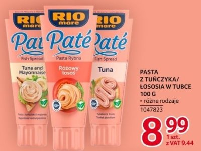 Pasta z tuńczyka/łososia w tubie Rio Mare promocja w Selgros