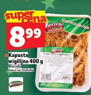 Kapusta wigilijna Wierzejki 400g promocja w TOPAZ