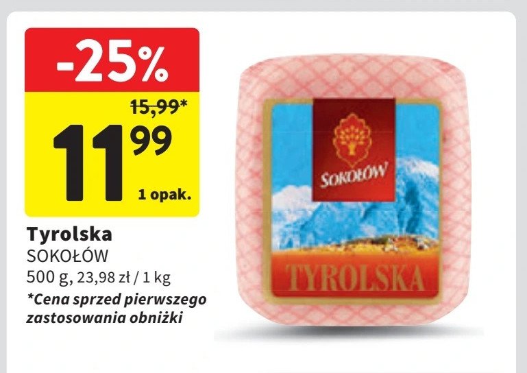 Mielonka tyrolska Sokołów promocja w Intermarche