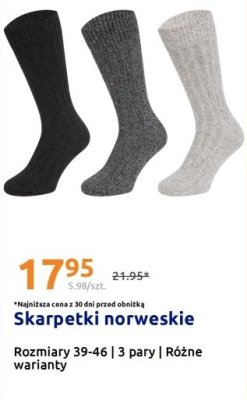 Skarpetki norweskie promocja w Action