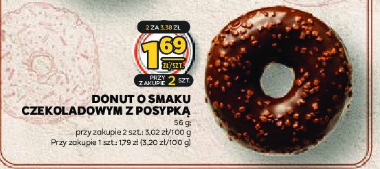 Donut o smaku czekoladowym promocja w Stokrotka