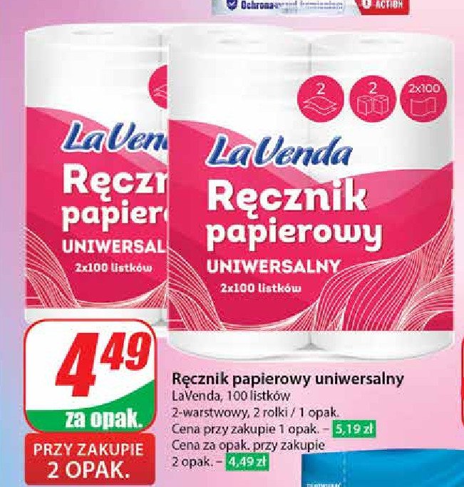 Ręcznik papierowy uniwersalny Lavenda promocja w Dino