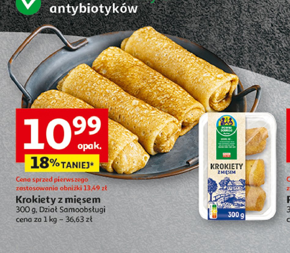 Krokiety z mięsem Auchan pewni dobrego promocja