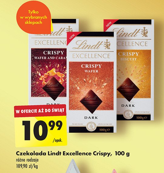 Czekolada crispy wafer and caramel Lindt excellence promocja