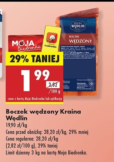 Boczek wędzony Kraina wędlin promocja