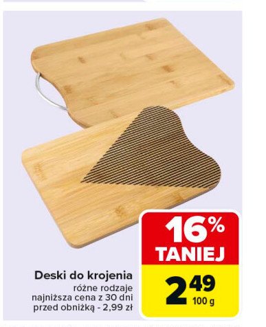 Deska do krojenia drewniana promocja w Carrefour Market