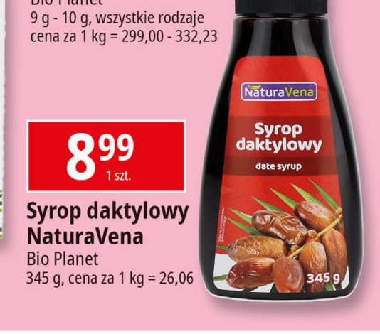 Syrop daktylowy Naturavena promocja w Leclerc