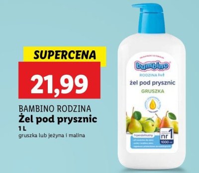 Żel pod prysznic gruszka Bambino rodzina promocja