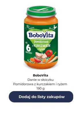Danie w słoiczku pomidorowa z kurczakiem i ryżem promocja w Kaufland