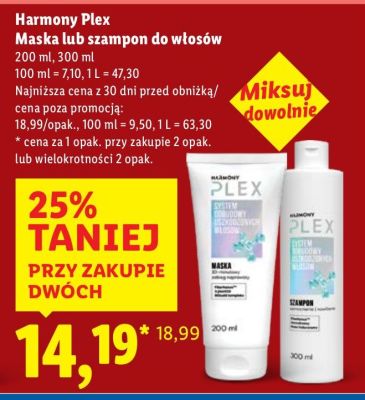 Maska lub szampon do włosów Harmony Plex promocja