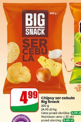 Chipsy ser cebula  promocja w Dino
