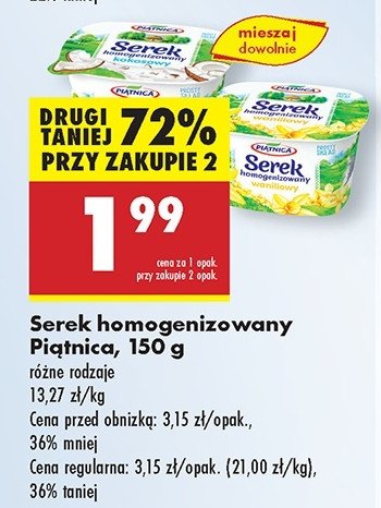 Serek homogenizowany naturalny Piątnica promocja