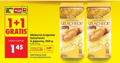 Makaron krajanka Szlachecki 5-jajeczny 250 g promocja w Biedronka