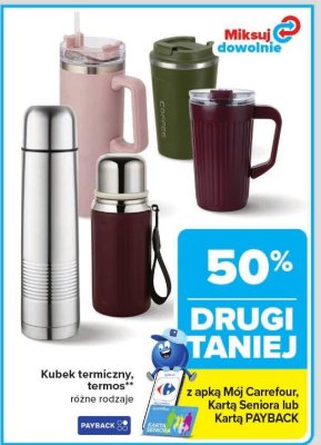 Kubek termiczny travel mug essential 0.36 l czarny Tefal promocja w Carrefour