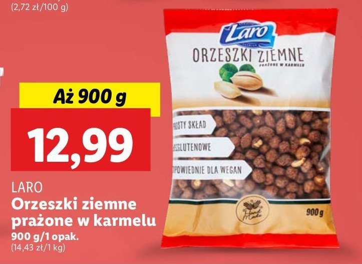 Orzechy ziemne w karmelu Laro promocja