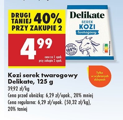 Serek kozi twarogowy Delikate promocja