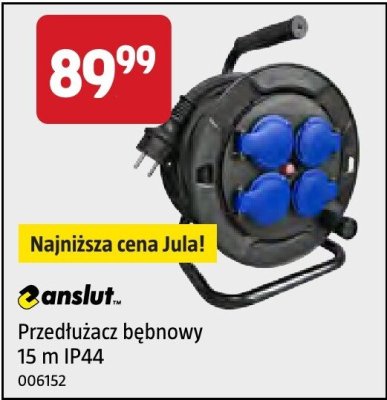 Przedłużacz bębnowy 15 m IP44 promocja w Jula