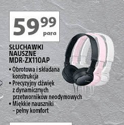 Słuchawki mdr-zx110ap Sony promocja w Auchan