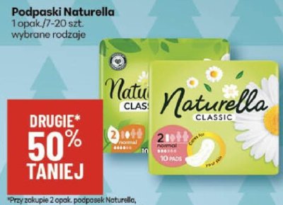Podpaski Naturella 1 opak./7-20 szt. promocja w Delikatesy Centrum