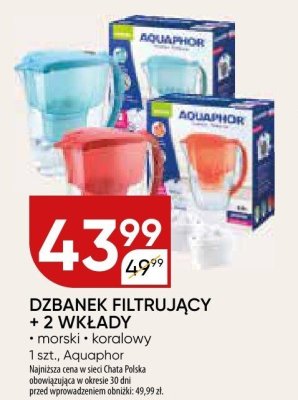 Dzbanek filtrujący Aquaphor + 2 wkłady morski, koralowy promocja w Chata Polska
