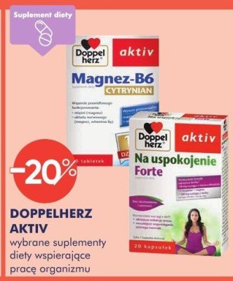 Suplement diety DOPPELHERZ AKTIV wybrane suplementy diety wspierające pracę organizmu promocja w Super-Pharm