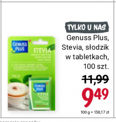 Stevia w tabletkach Genuss plus promocja