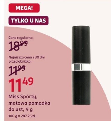 Pomadka  matowa do ust promocja w Rossmann