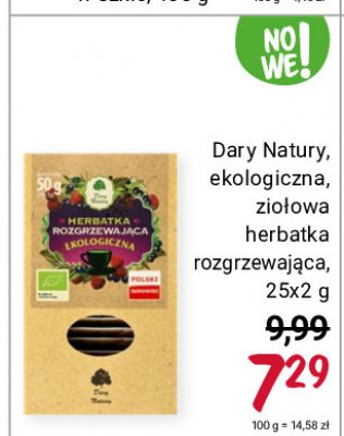 Herbata ekologiczna rozgrzewaj膮ca Dary natury promocja
