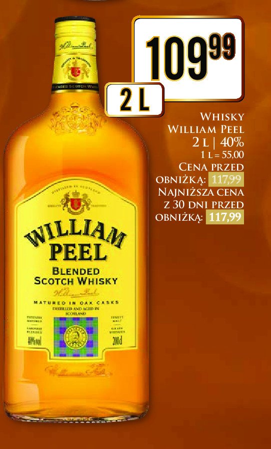 Whisky William peel blended scotch whisky promocja