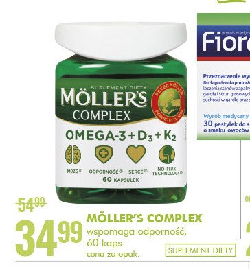 Kapsułki omega-3 + d3 + k2 Moller's complex promocje