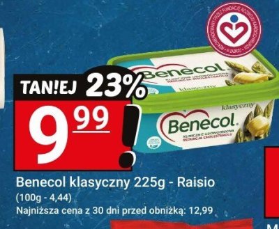 Tłuszcz roślinny Benecol klasyczny 225g - Raisio promocja w Hitpol