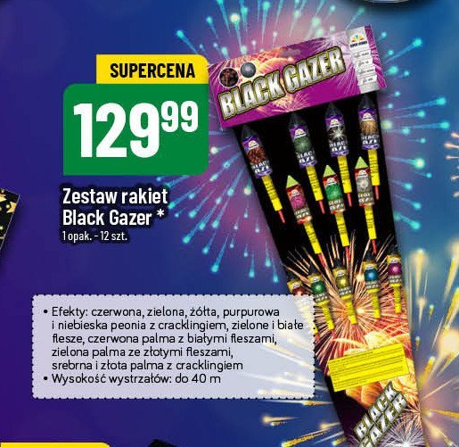 Zestaw 12 rakiet black gazer promocja