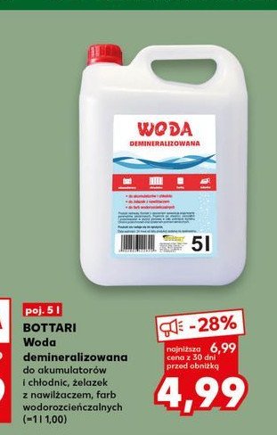 Woda demineralizowana Bottari promocja