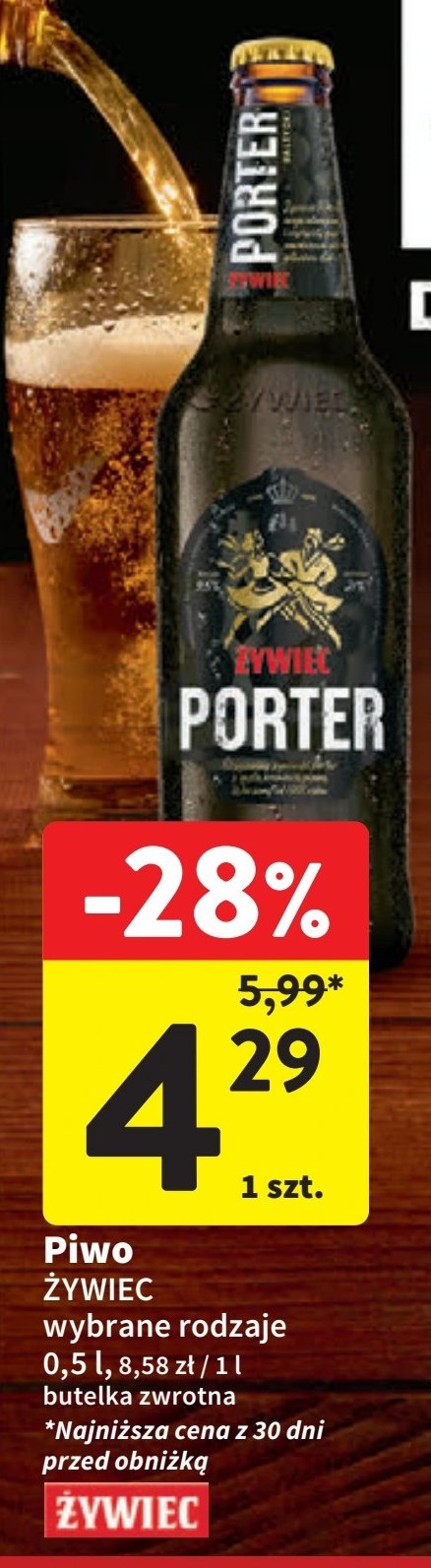 Piwo Żywiec porter promocja w Intermarche