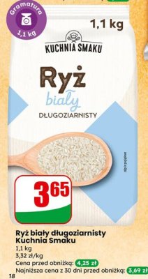 Ryż biały długoziarnisty Kuchnia Smaku promocja w Dino