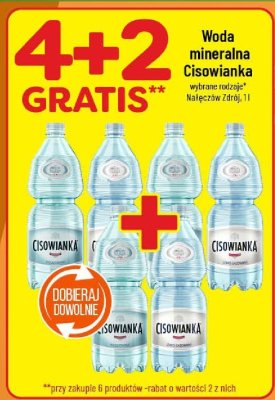 Woda mineralna Cisowianka wybrane rodzaje Nałęczów Zdrój promocja w POLOmarket