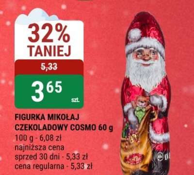 Figurka Mikołaj czekoladowy Cosmo 60 g promocja w bi1