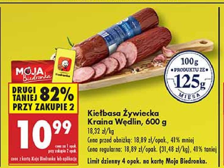 Kiełbasa  żywiecka Kraina wędlin promocja