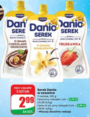 Serek Danio w saszetce waniliowy promocja w Dino